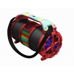 KIKO Heavy Duty Drum Portable Bluetooth Speaker with Microphone and Remote 6603 (Red)